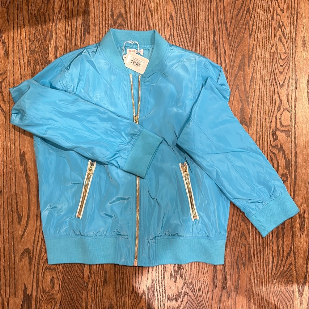 Satin-feel light weight bomber jacket